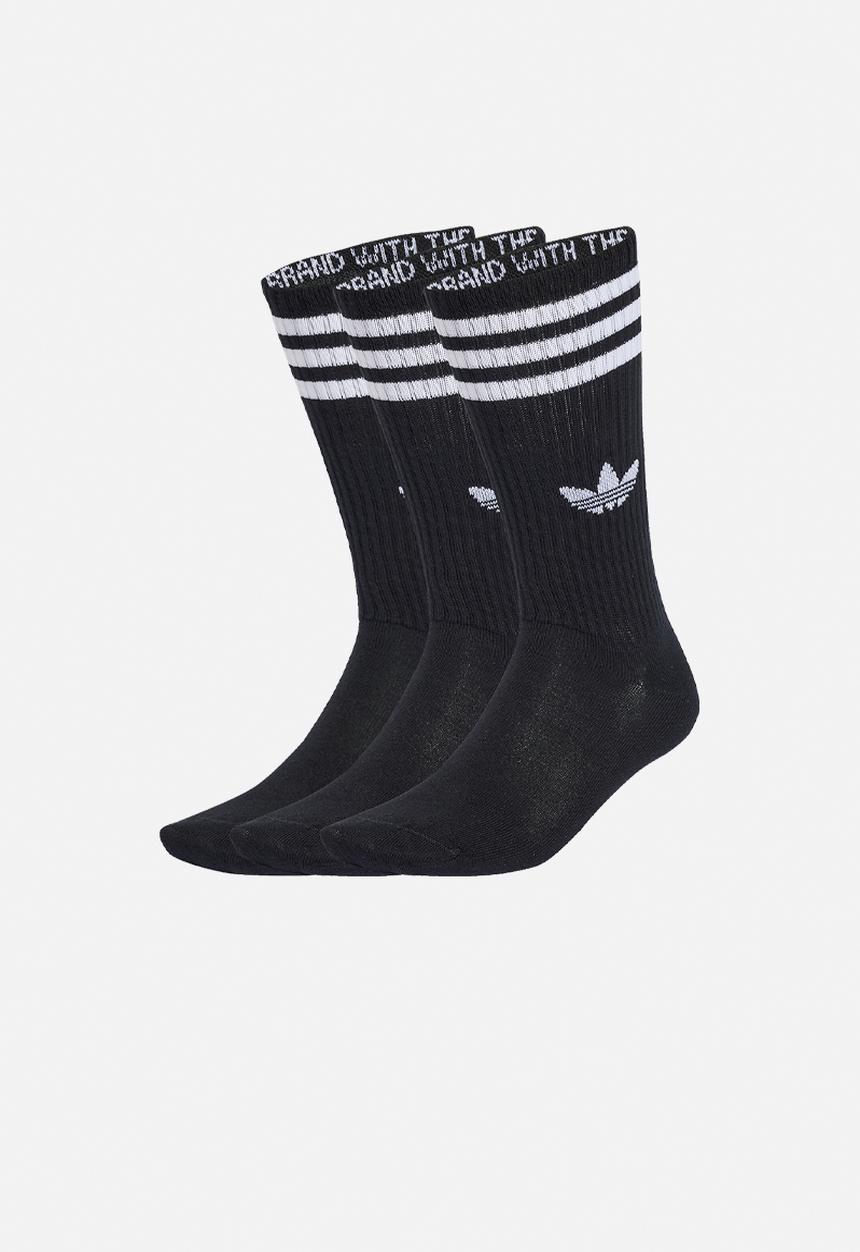 adidas Originals - 3-Stripes High Crew Socks 3 Pairs - Black