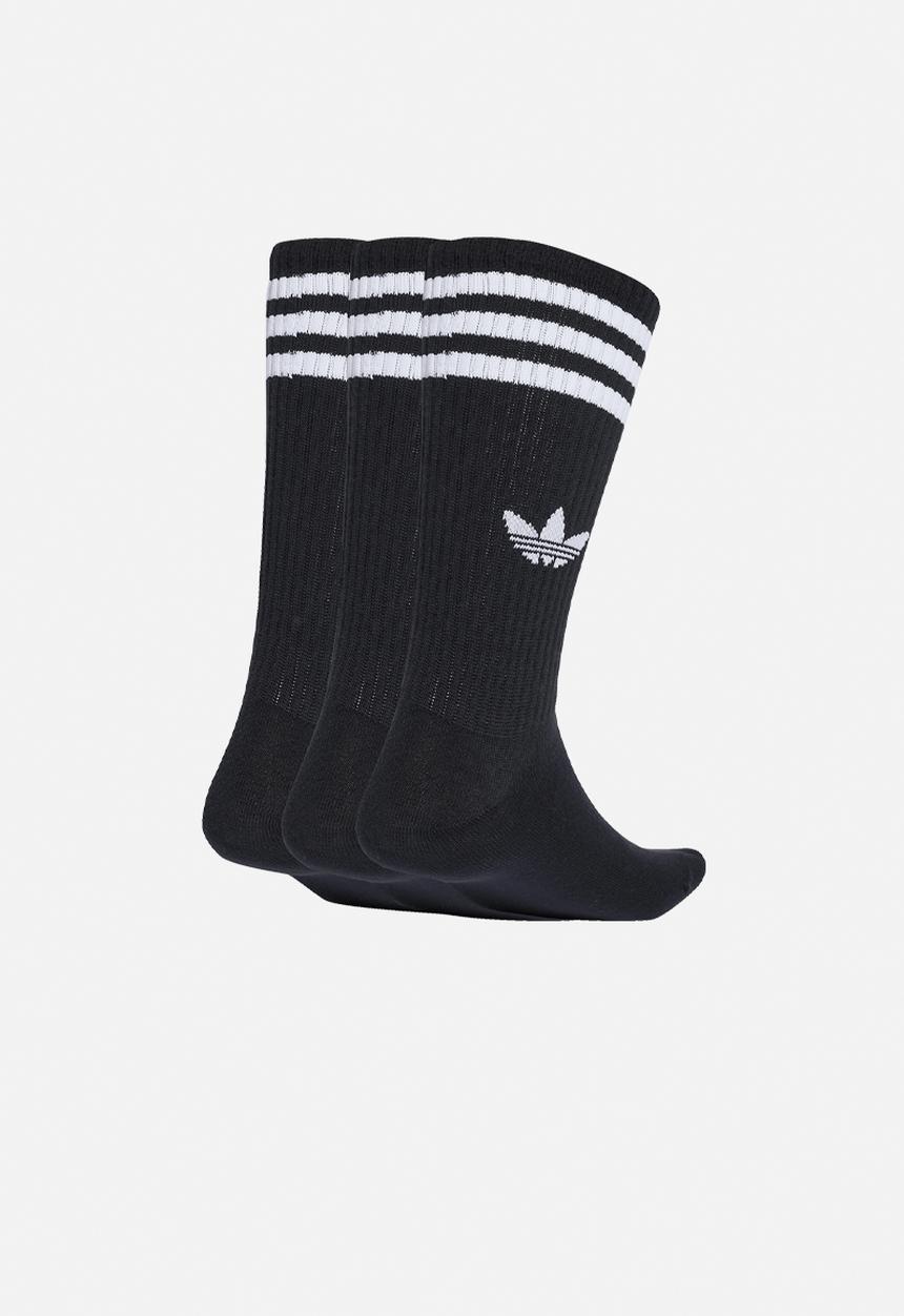 adidas Originals - 3-Stripes High Crew Socks 3 Pairs - Black