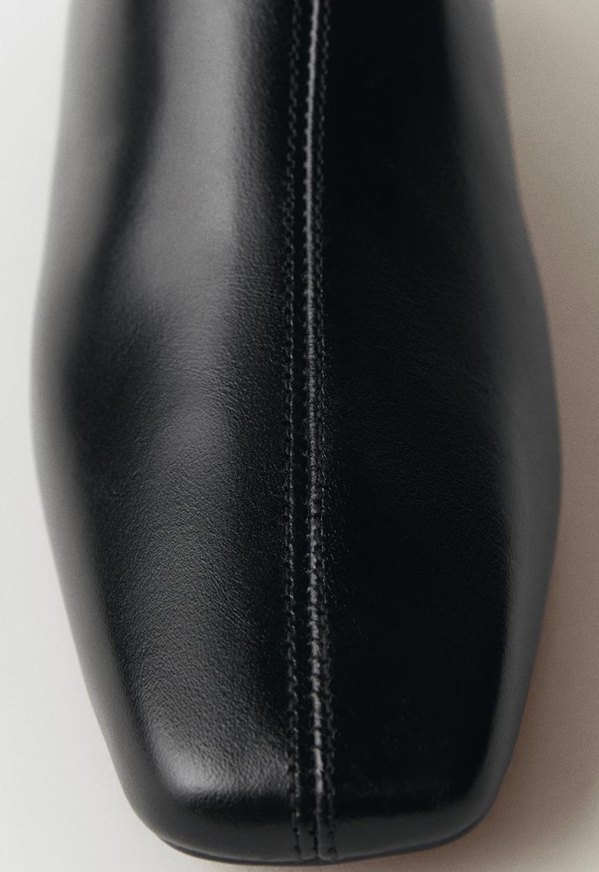 MANGO - Rafy leather ankle boot - black