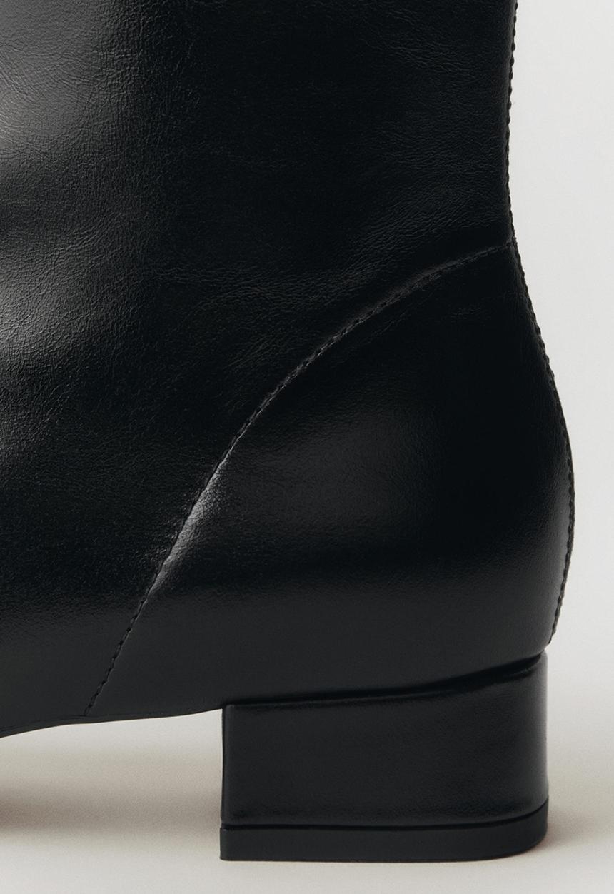 MANGO - Rafy leather ankle boot - black