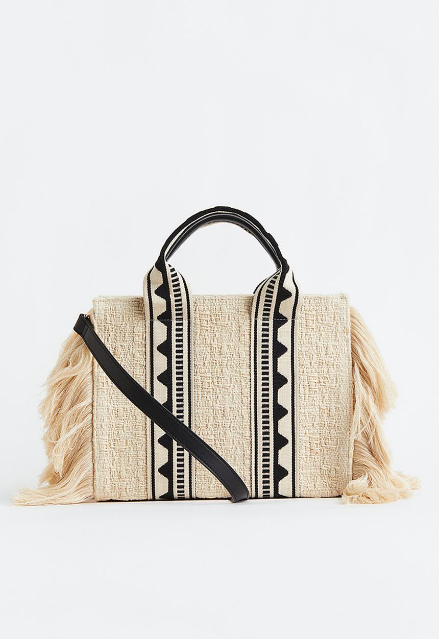 H&M - Jacquard-weave shopper - light beige