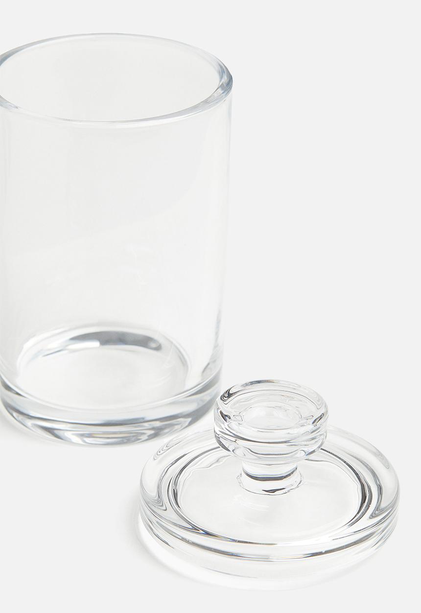 H&M - Slim glass jar with a lid - transparent