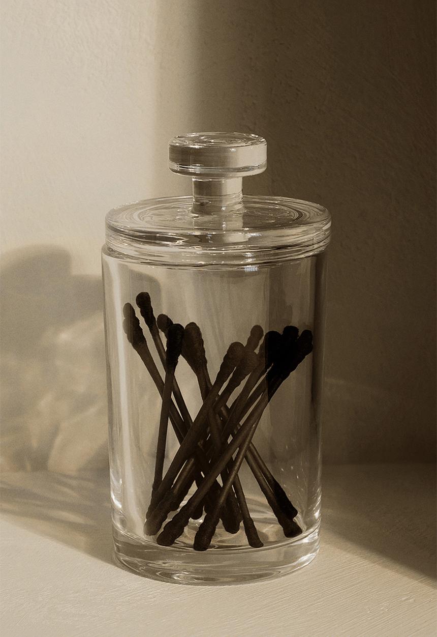 H&M - Slim glass jar with a lid - transparent