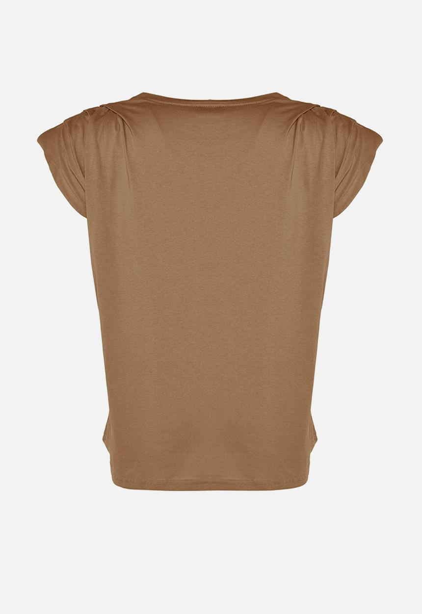 Trendyol - Plus basic  knitted  Top - camel