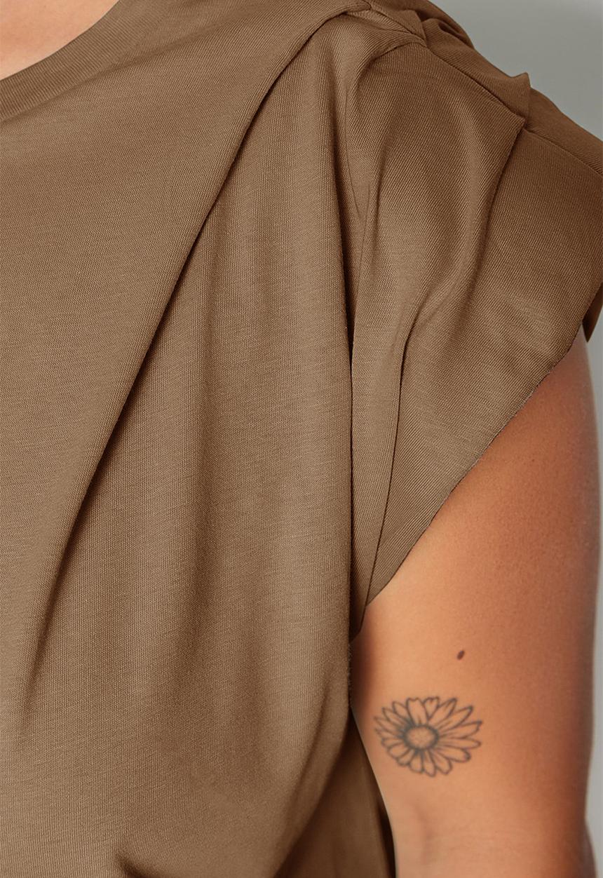 Trendyol - Plus basic  knitted  Top - camel