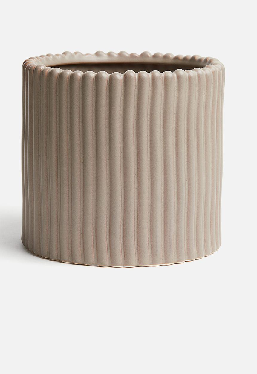 H&M - Large stoneware plant pot - greige