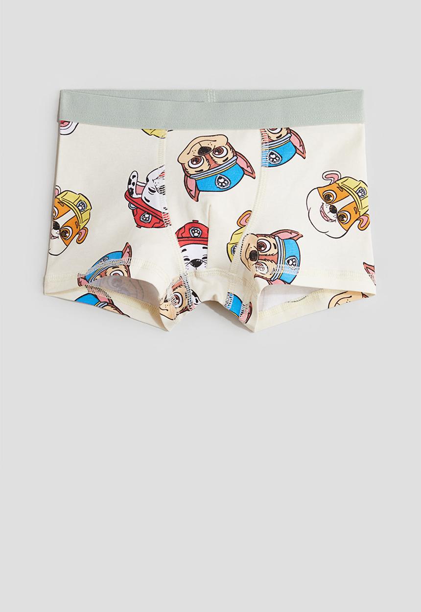 H&M - 5 pack trunks - light green & vpaw patrol 