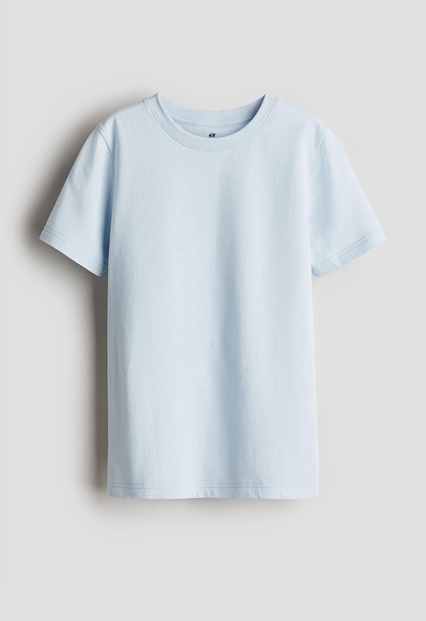 H&M - Cotton jersey t-shirt - light blue