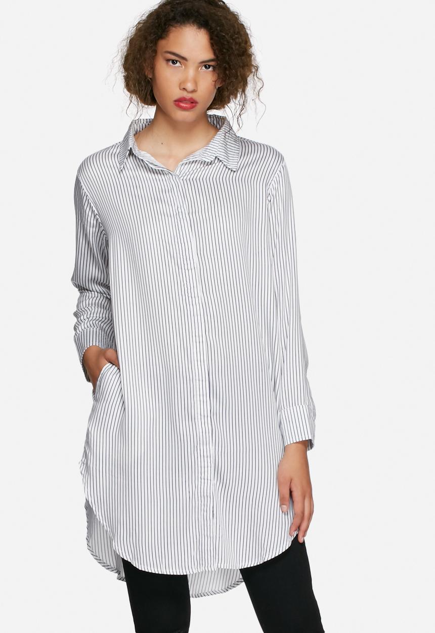Native Youth - Longline stripe shirt