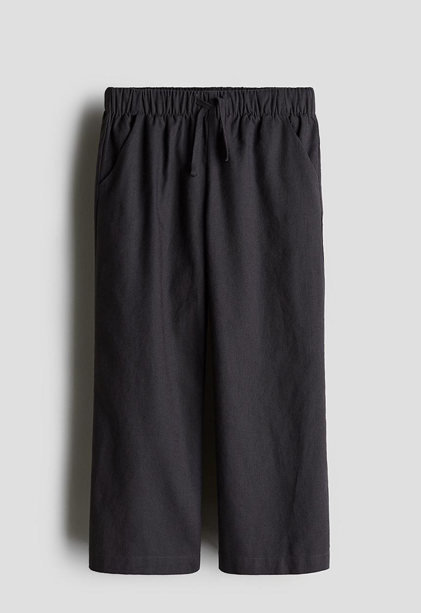 H&M - Linen-blend joggers - dark grey