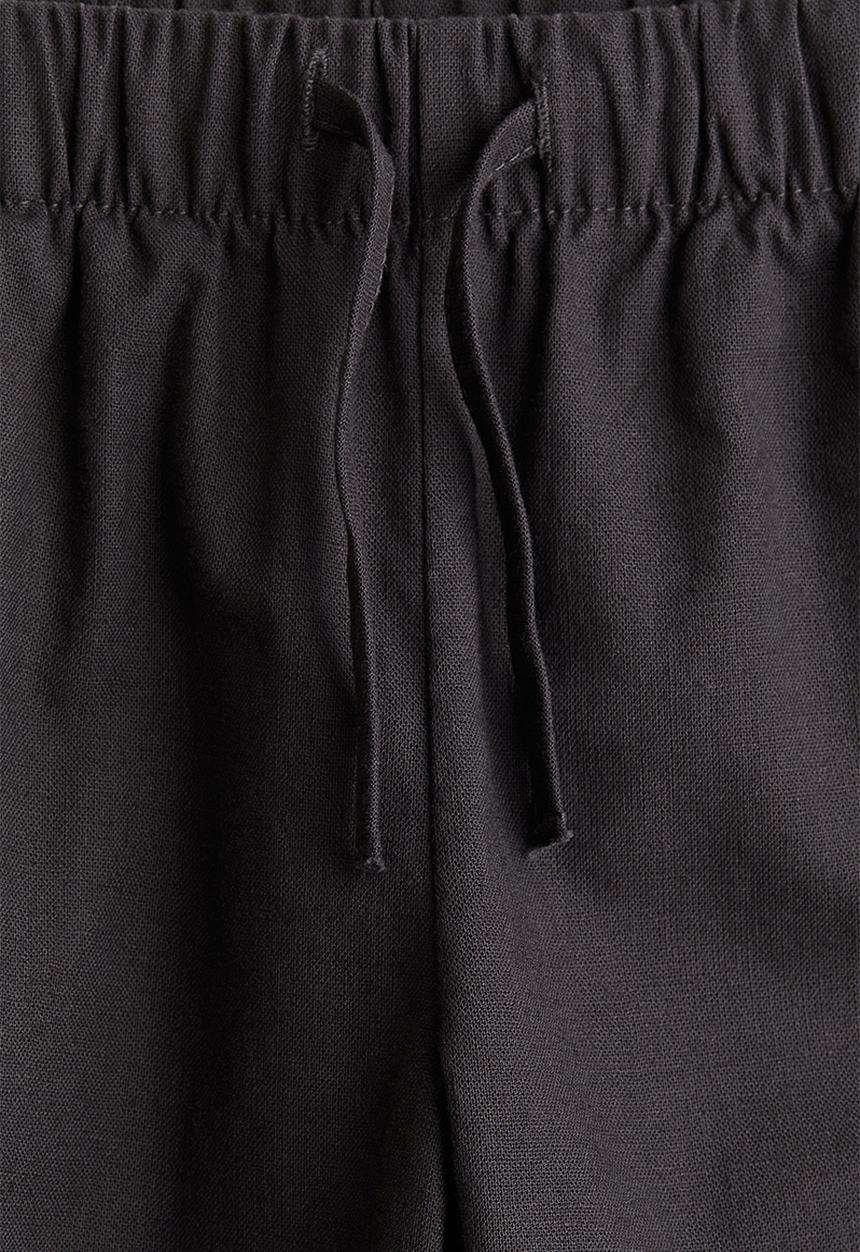 H&M - Linen-blend joggers - dark grey