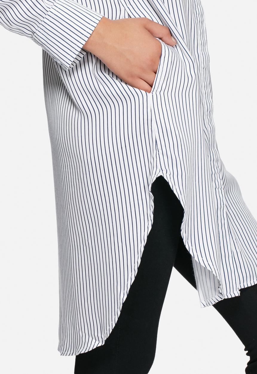 Native Youth - Longline stripe shirt