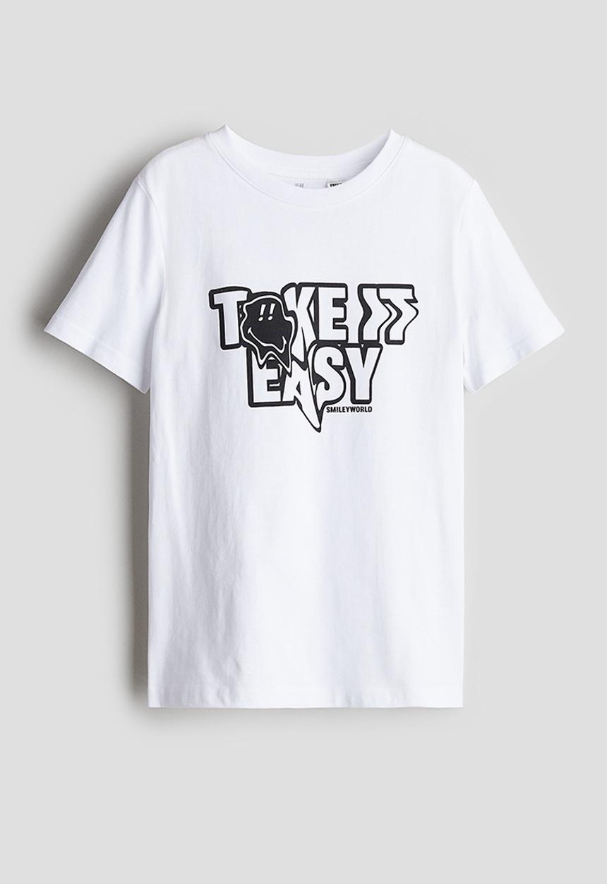 H&M - Printed t-shirt - white smileyworld®
