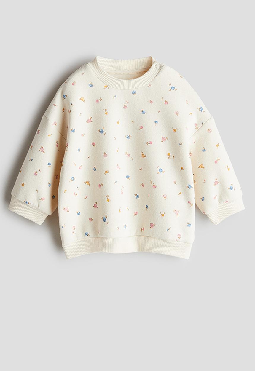 H&M - Printed sweatshirt - cream floral