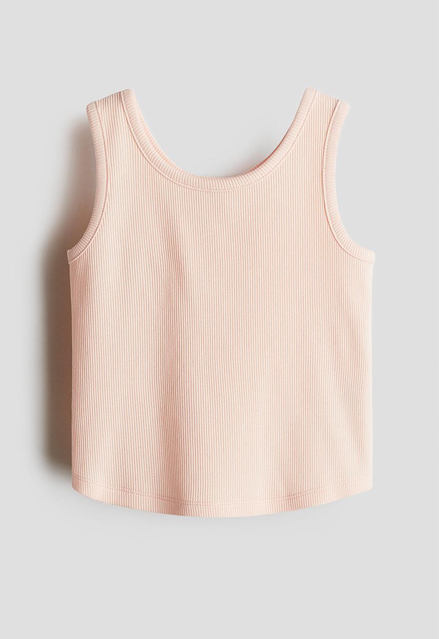 H&M - Ribbed jersey vest top - peach