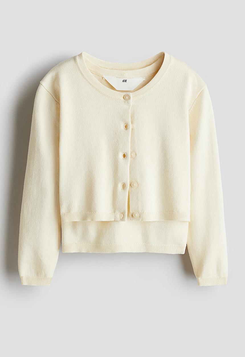 H&M - 2-Piece top and cardigan set - light yellow