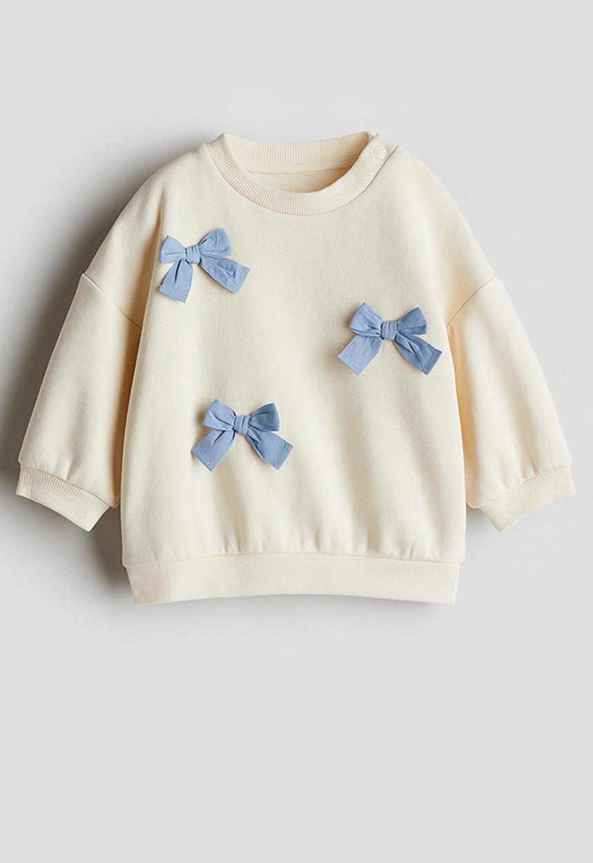 H&M - Sweatshirt - white bows