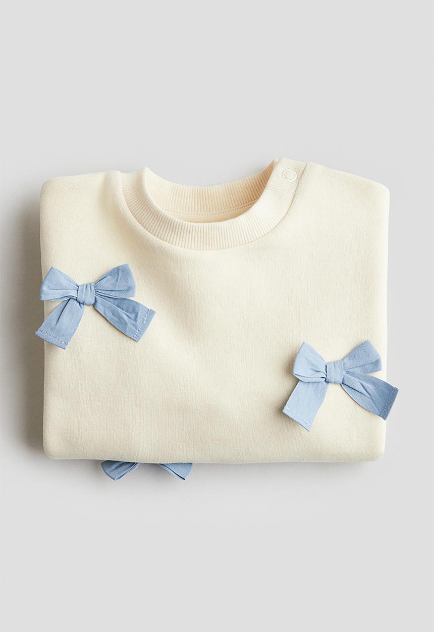 H&M - Sweatshirt - white bows