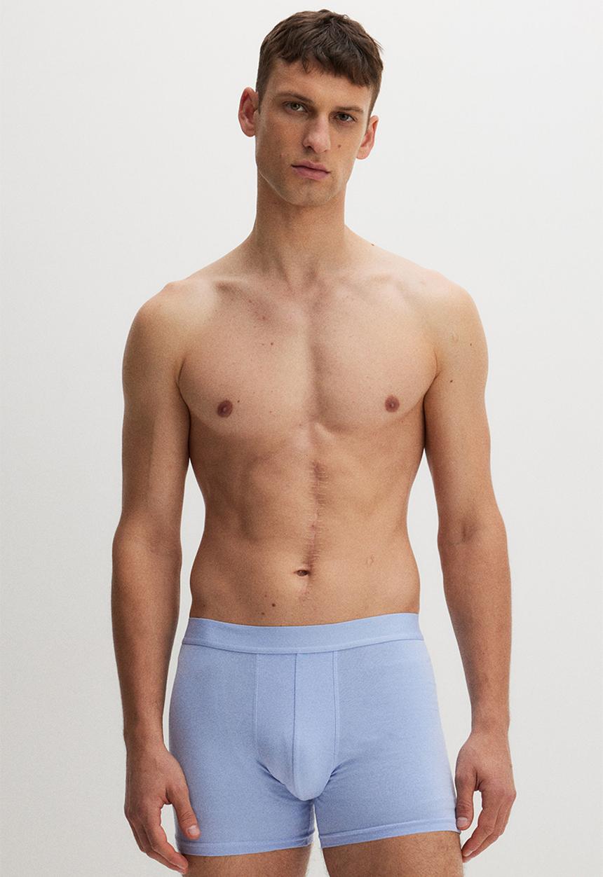 H&M - 3-Pack mid trunks with lycra® - light blue