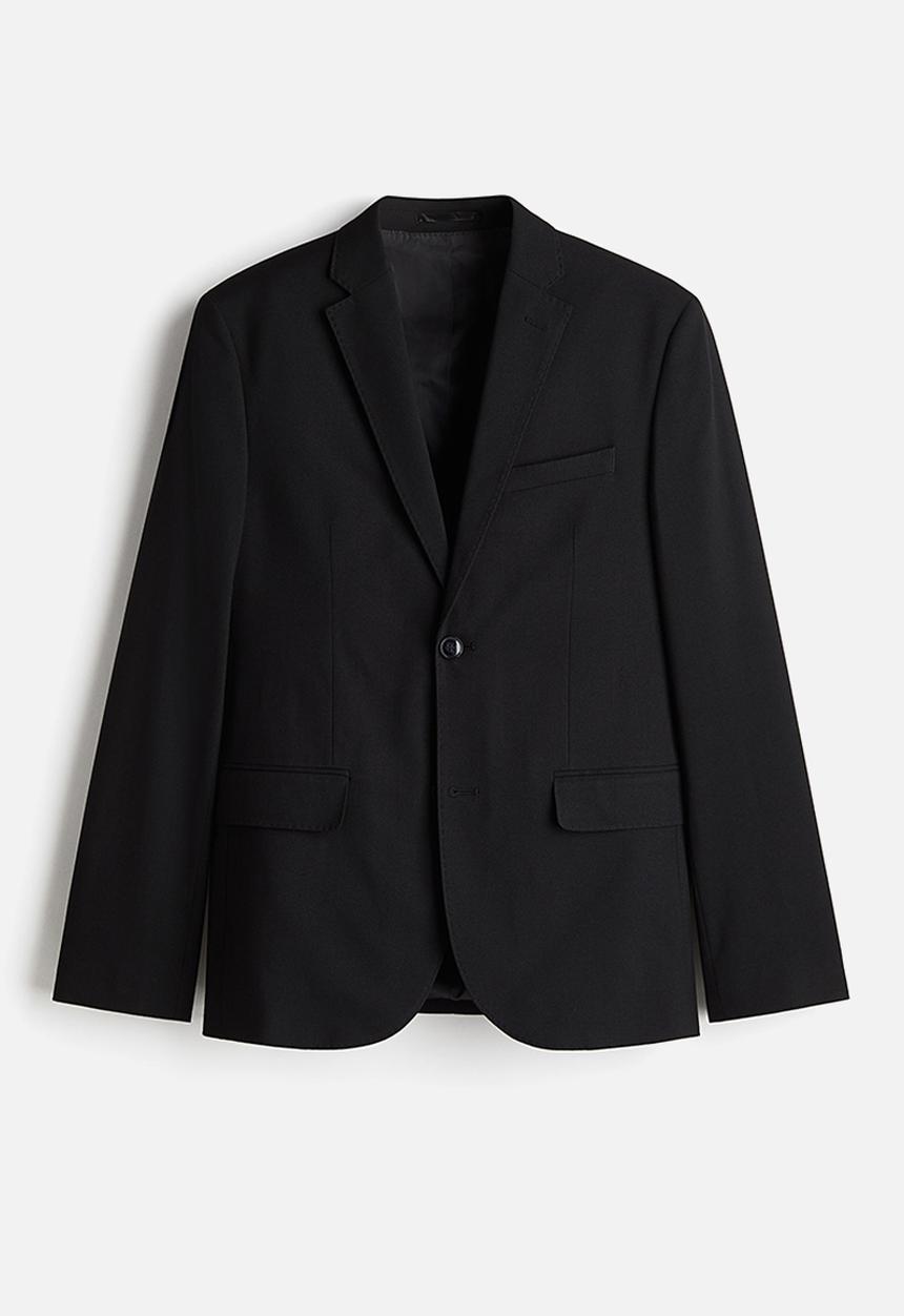 H&M - Slim fit single-breasted jacket - black