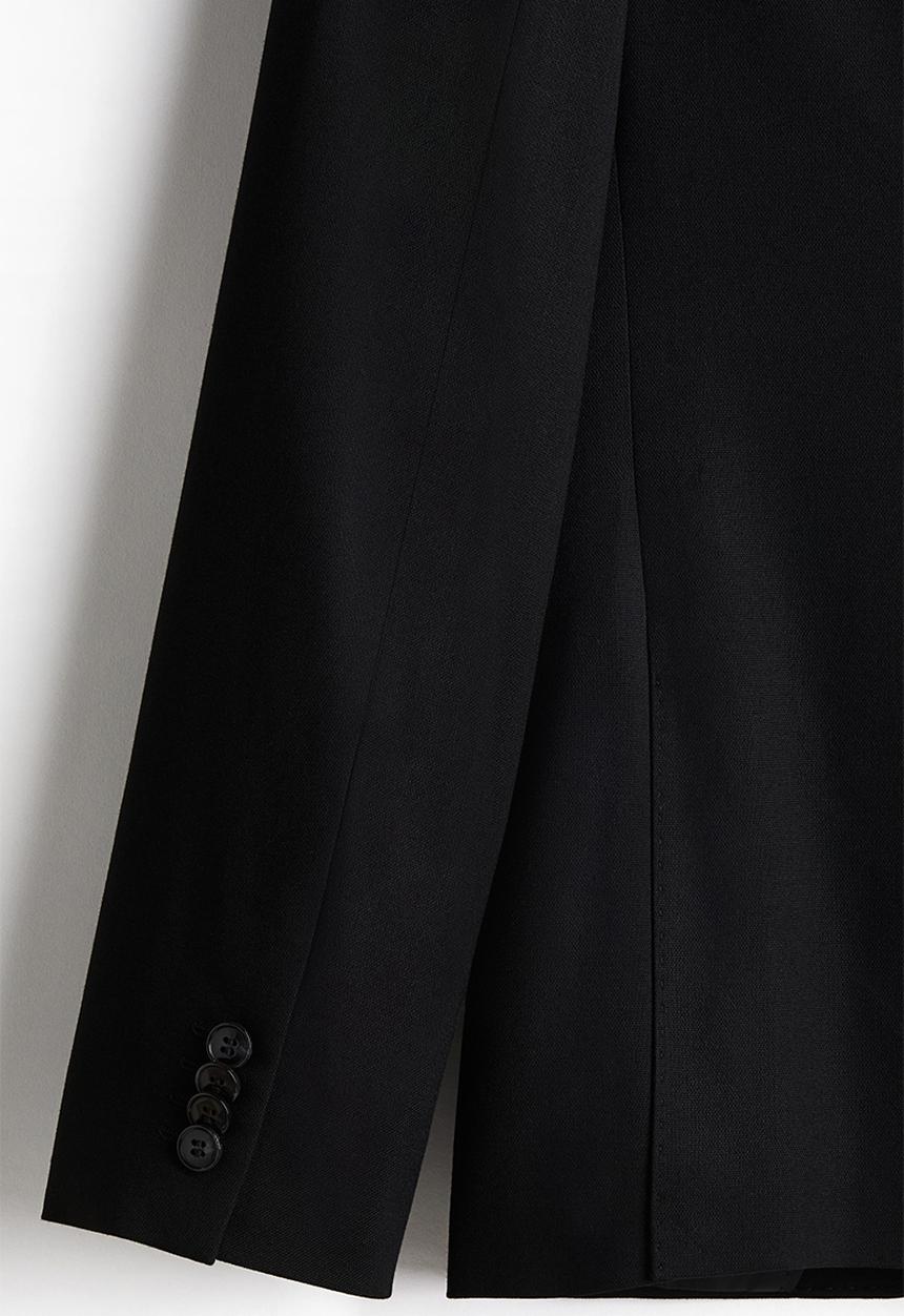 H&M - Slim fit single-breasted jacket - black