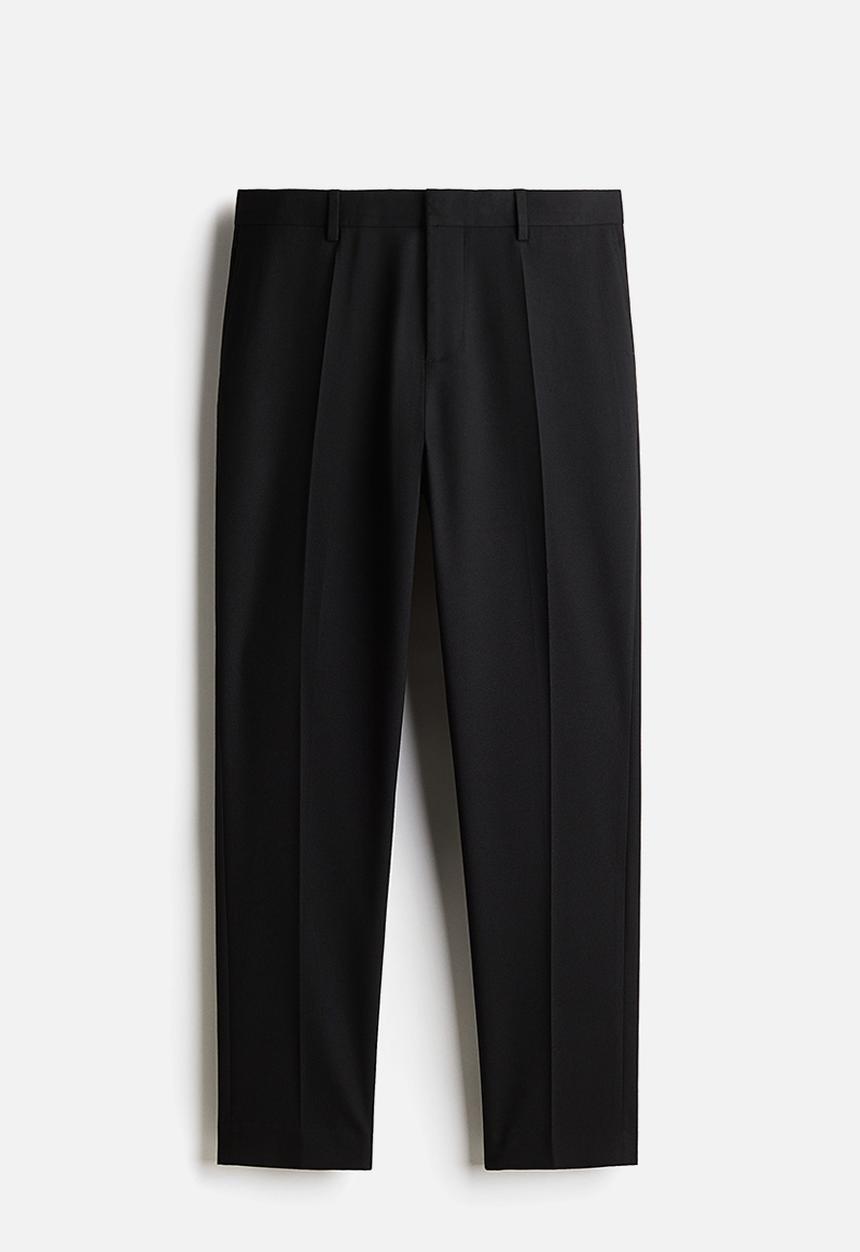 H&M - Slim fit suit trousers - black