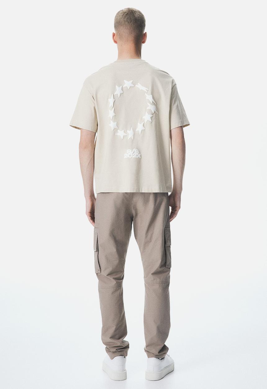 H&M - Loose fit printed t-shirt - beige stars