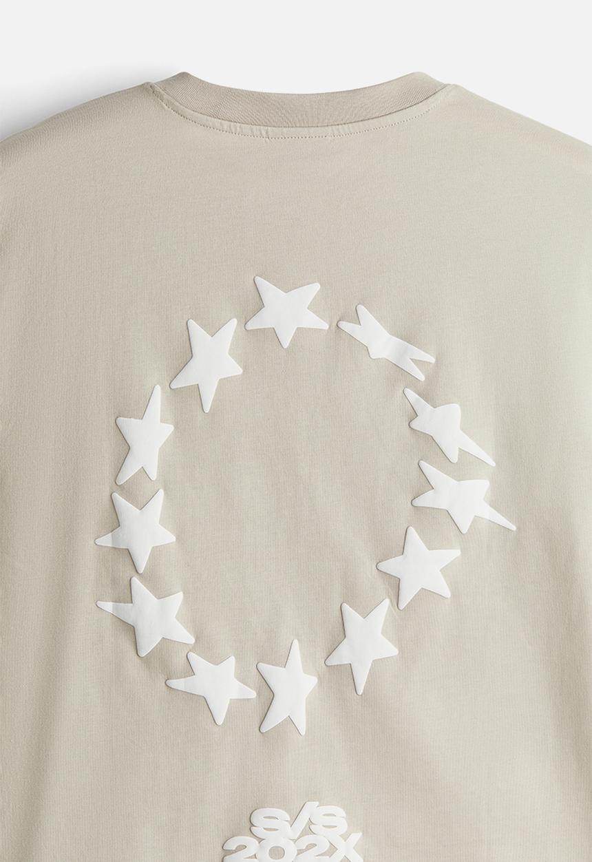 H&M - Loose fit printed t-shirt - beige stars