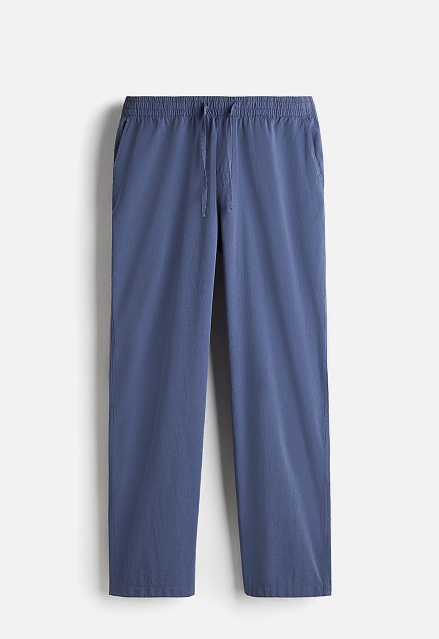 H&M - Relaxed fit poplin trousers - dark blue