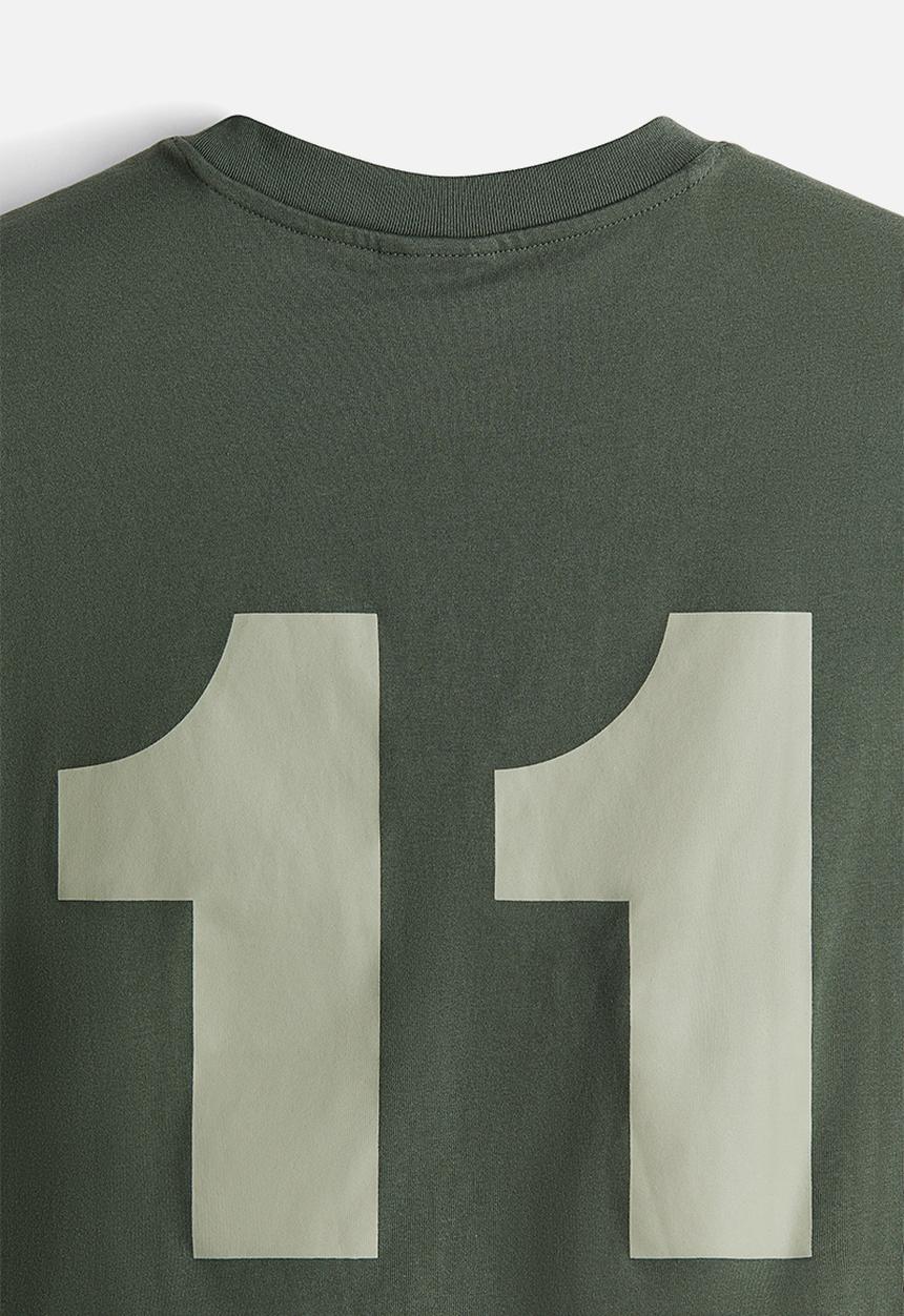 H&M - Loose fit printed t-shirt - khaki green new york