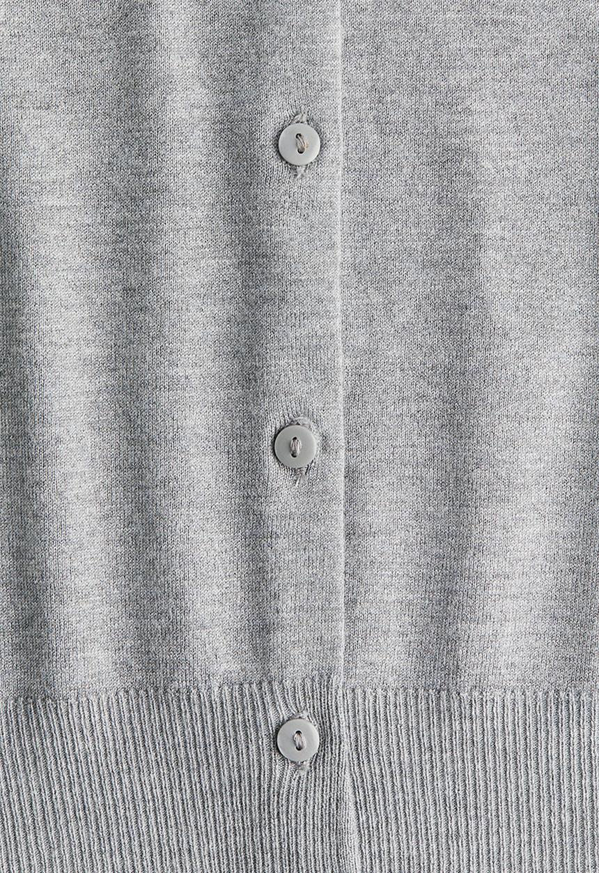H&M - Button-front sweater vest - light grey marl