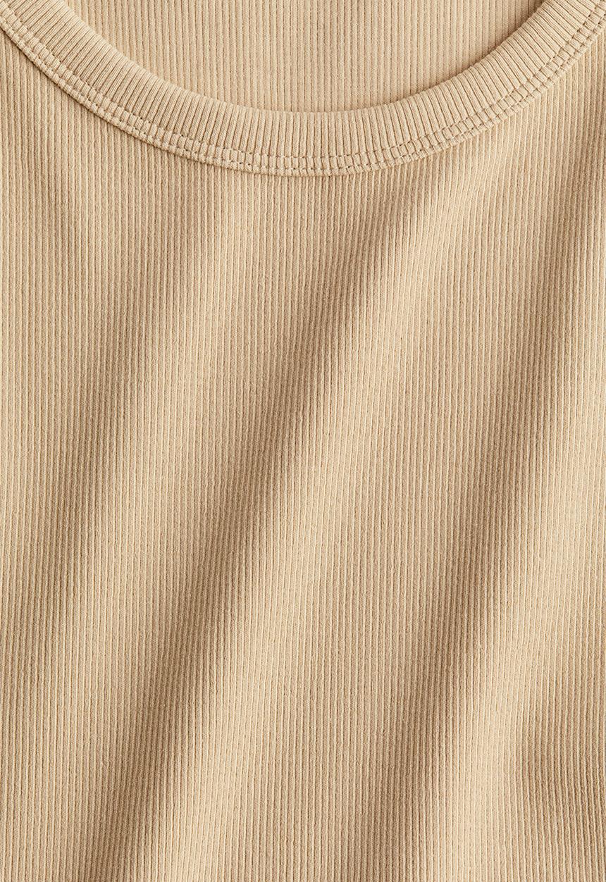 H&M - Cropped ribbed vest top - beige
