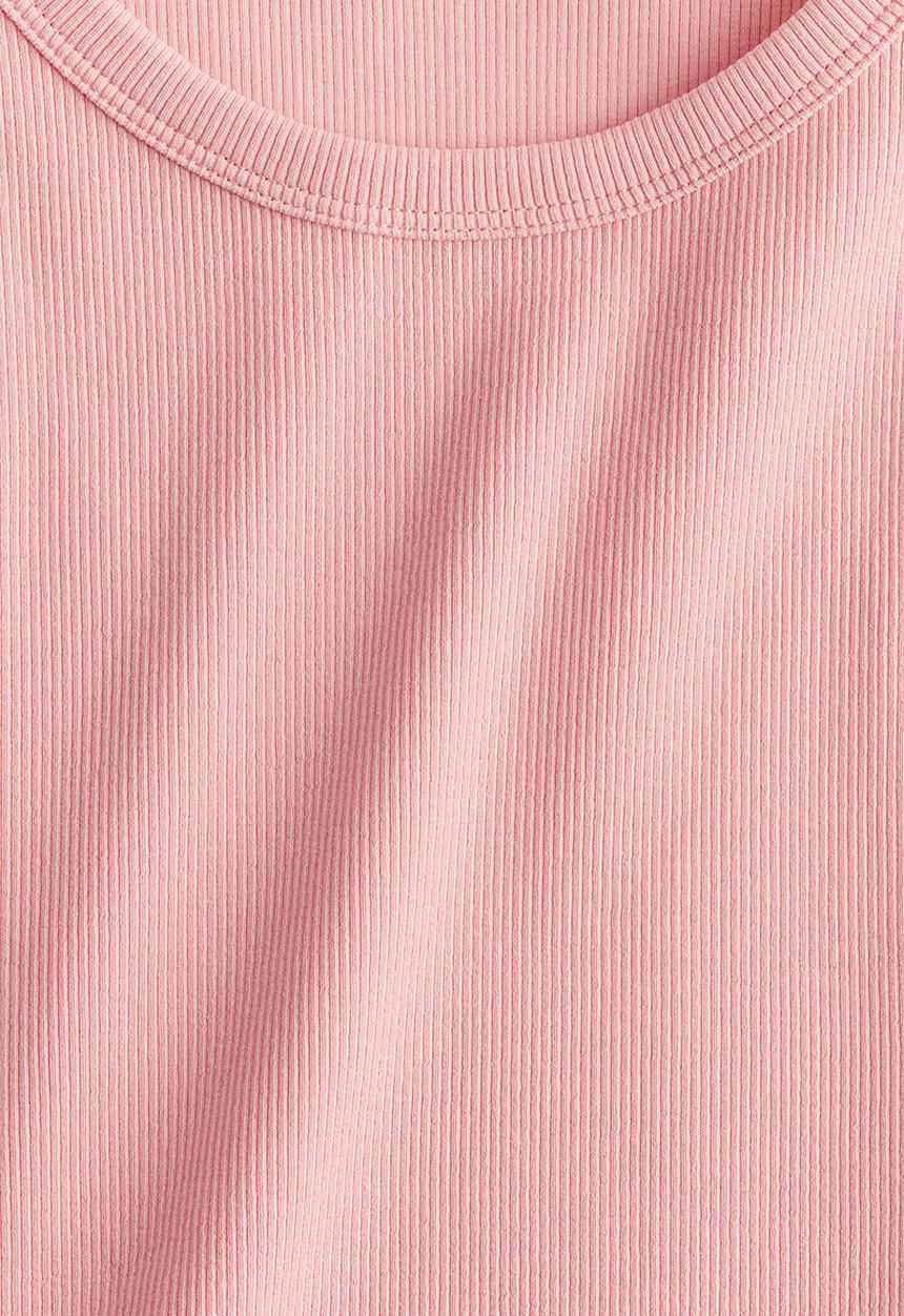 H&M - Cropped ribbed vest top - light pink