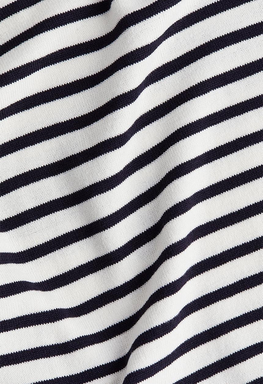 H&M - Fine-knit t-shirt - white & black