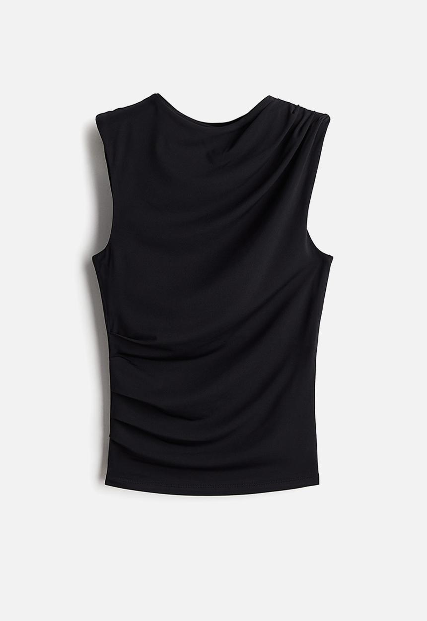H&M - Draped vest top - black