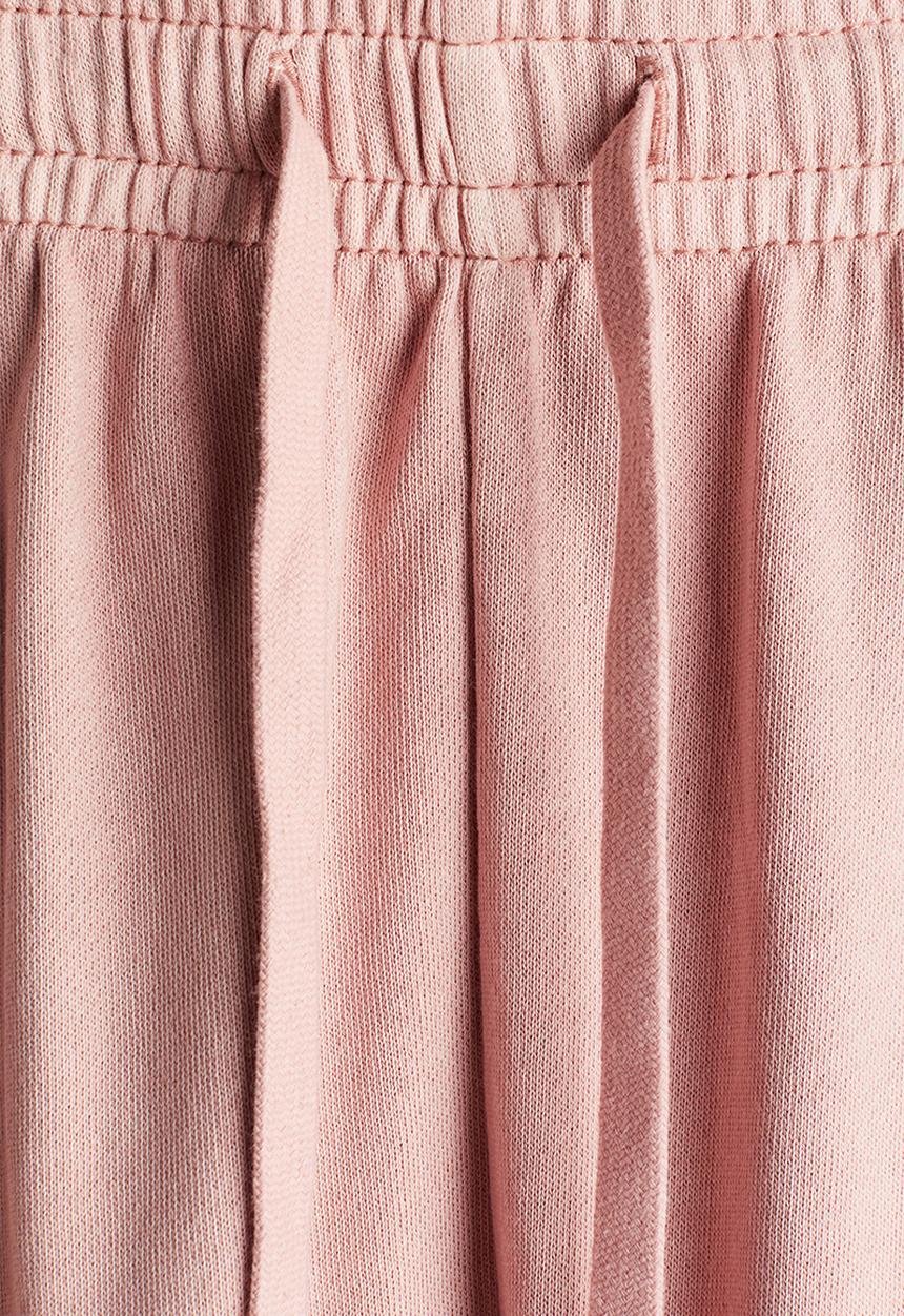 H&M - Washed cotton sweatpants - dusty pink 