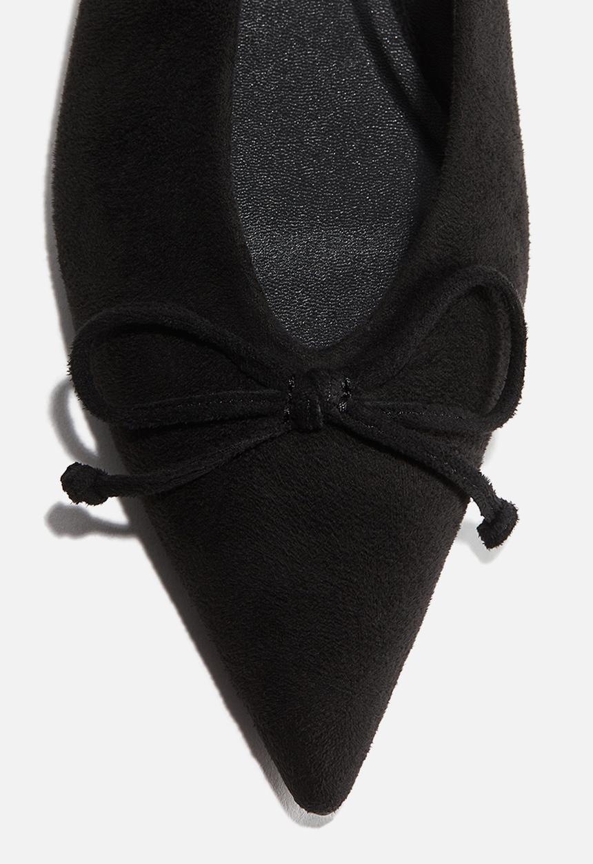 H&M - Bow-decorated slingbacks - black