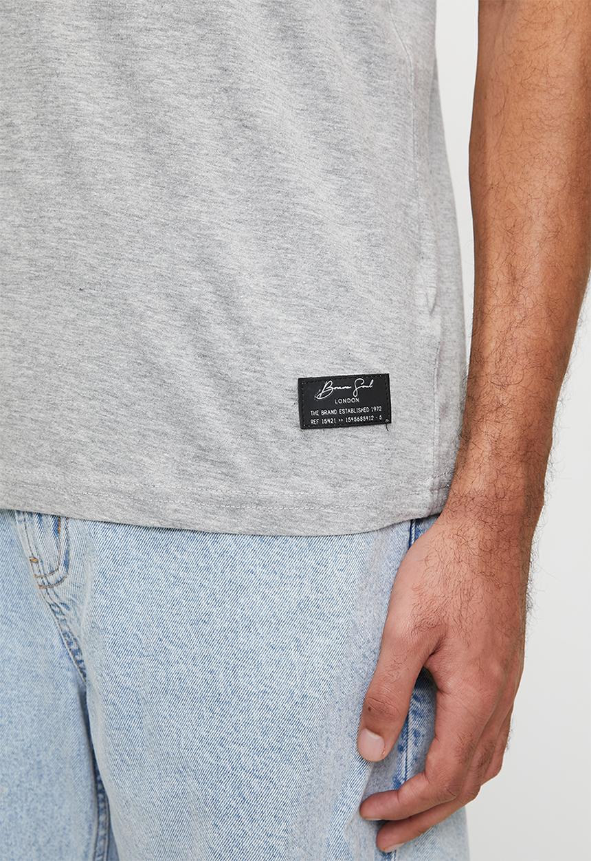 Brave Soul - T-shirts - Light Grey Marl