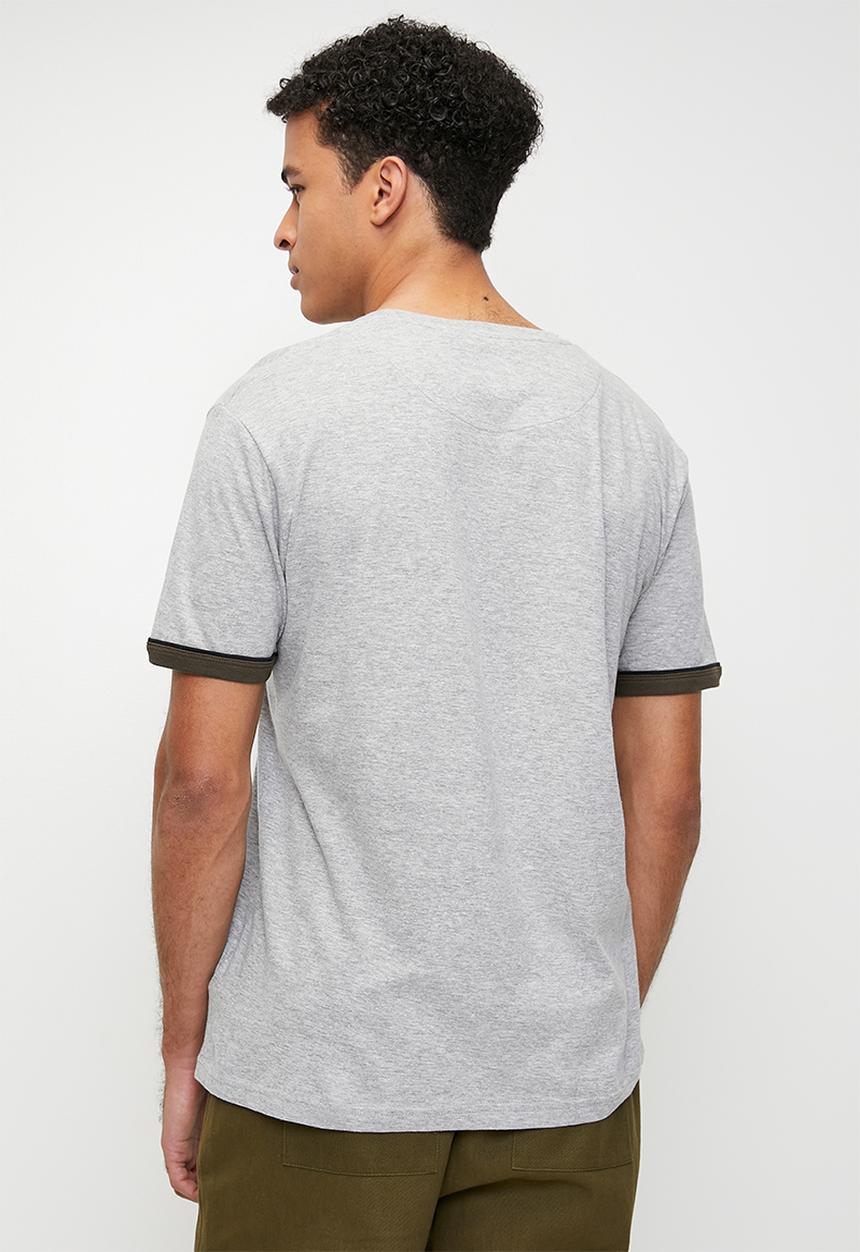 Brave Soul - T-Shirts - Light Grey Marl