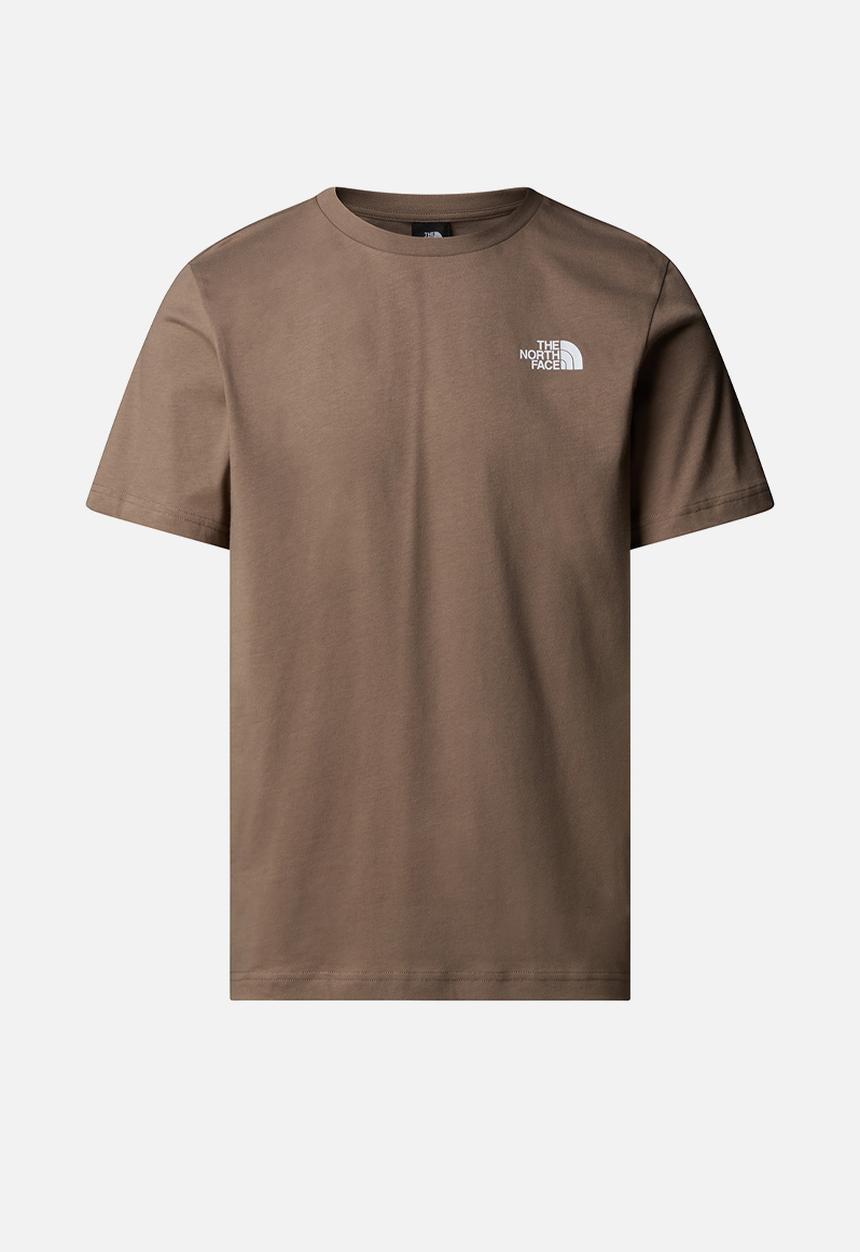The North Face - Short Sleeve Box Nse Tee - Mocha Brown-Mushroom Grey