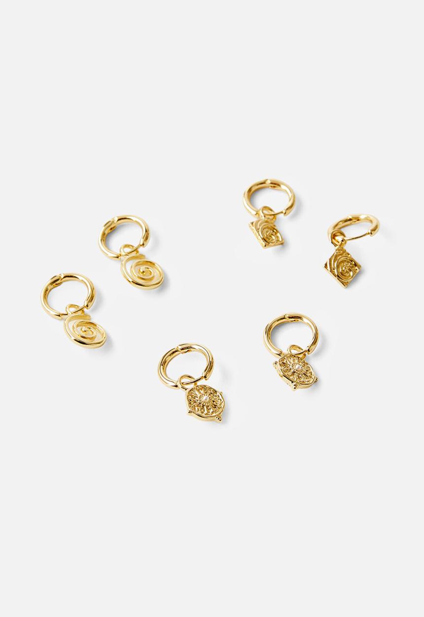 Rubi - 3pk small earring- up boho swirl