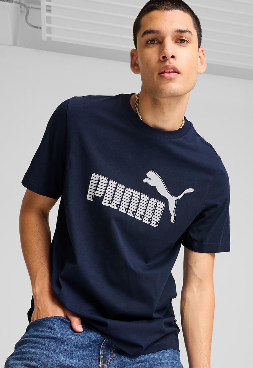 PUMA - GRAPHICS No. 1 Logo Tee M Club Navy