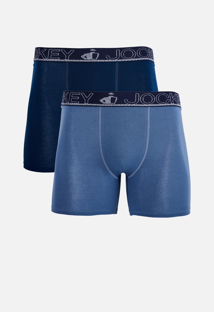 Jockey - Exclusive Long Leg Pouch Trunk - Honest Indigo/Midnight Navy