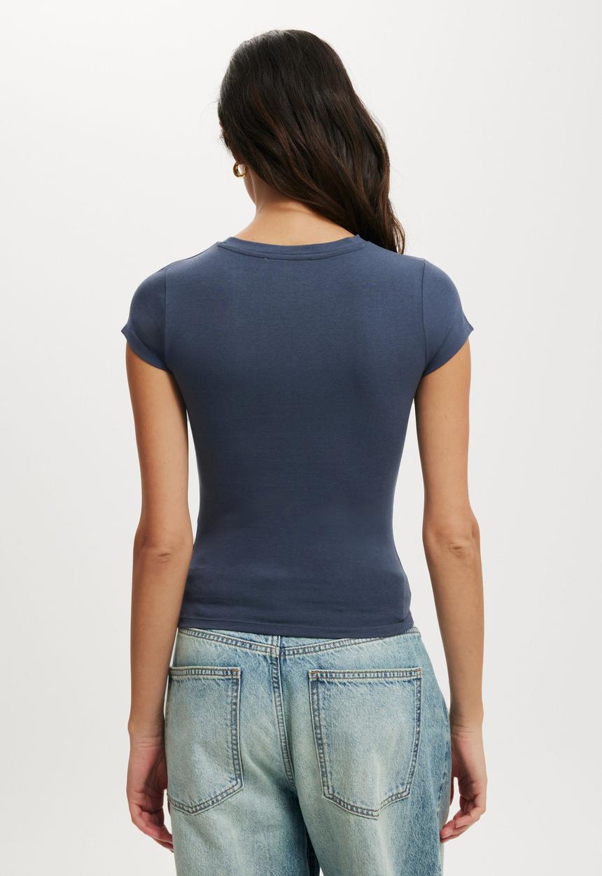 Cotton On - All Day Crew Tee - Collegiate Navy