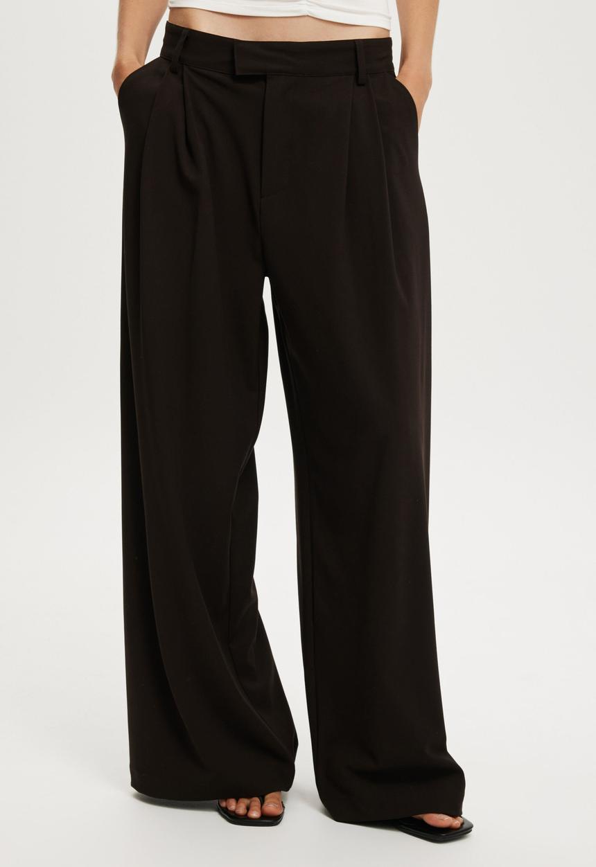 Cotton On - Lola Low Rise Suiting Pant - Light Stone
