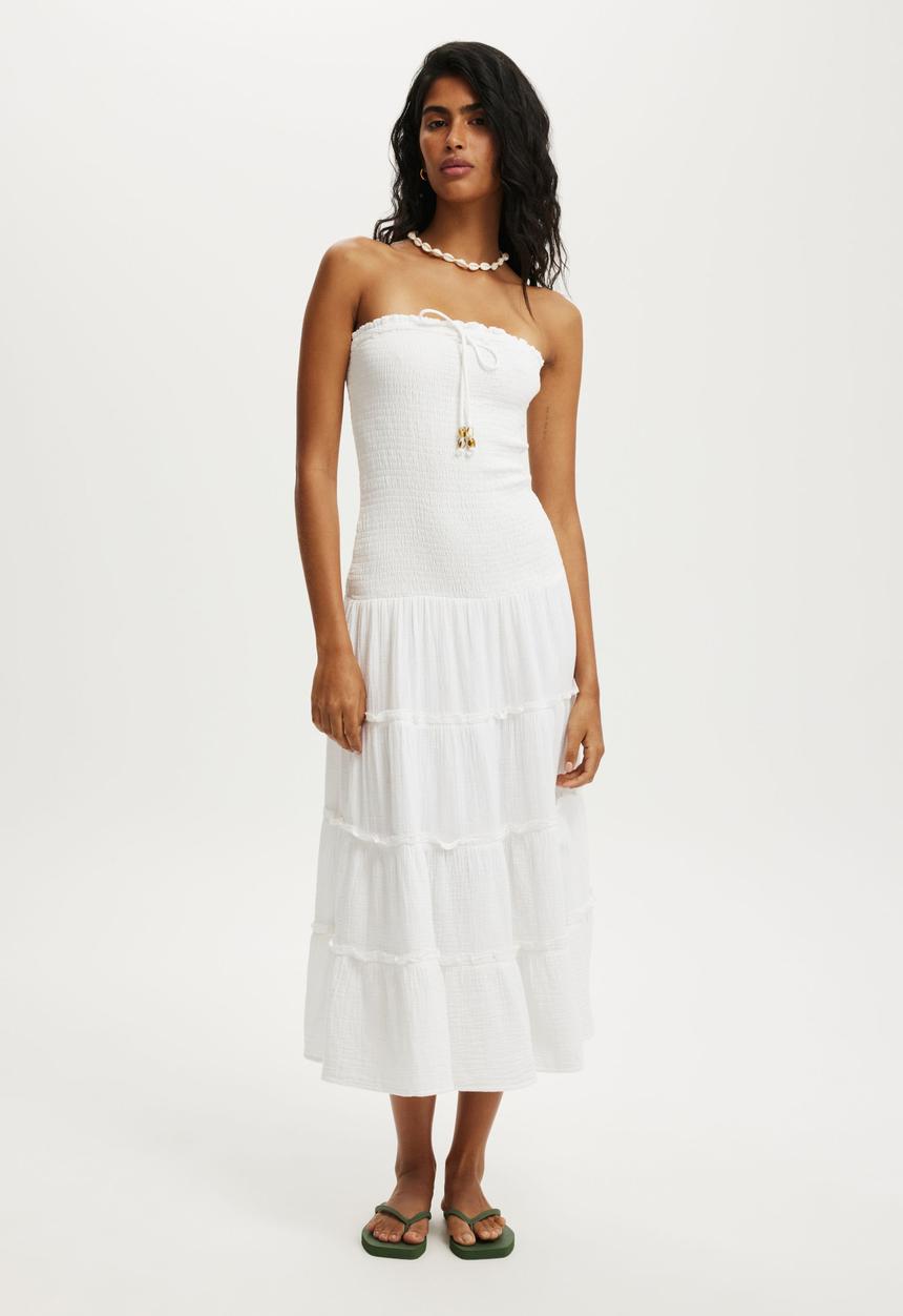 Jet set tube maxi dress - white