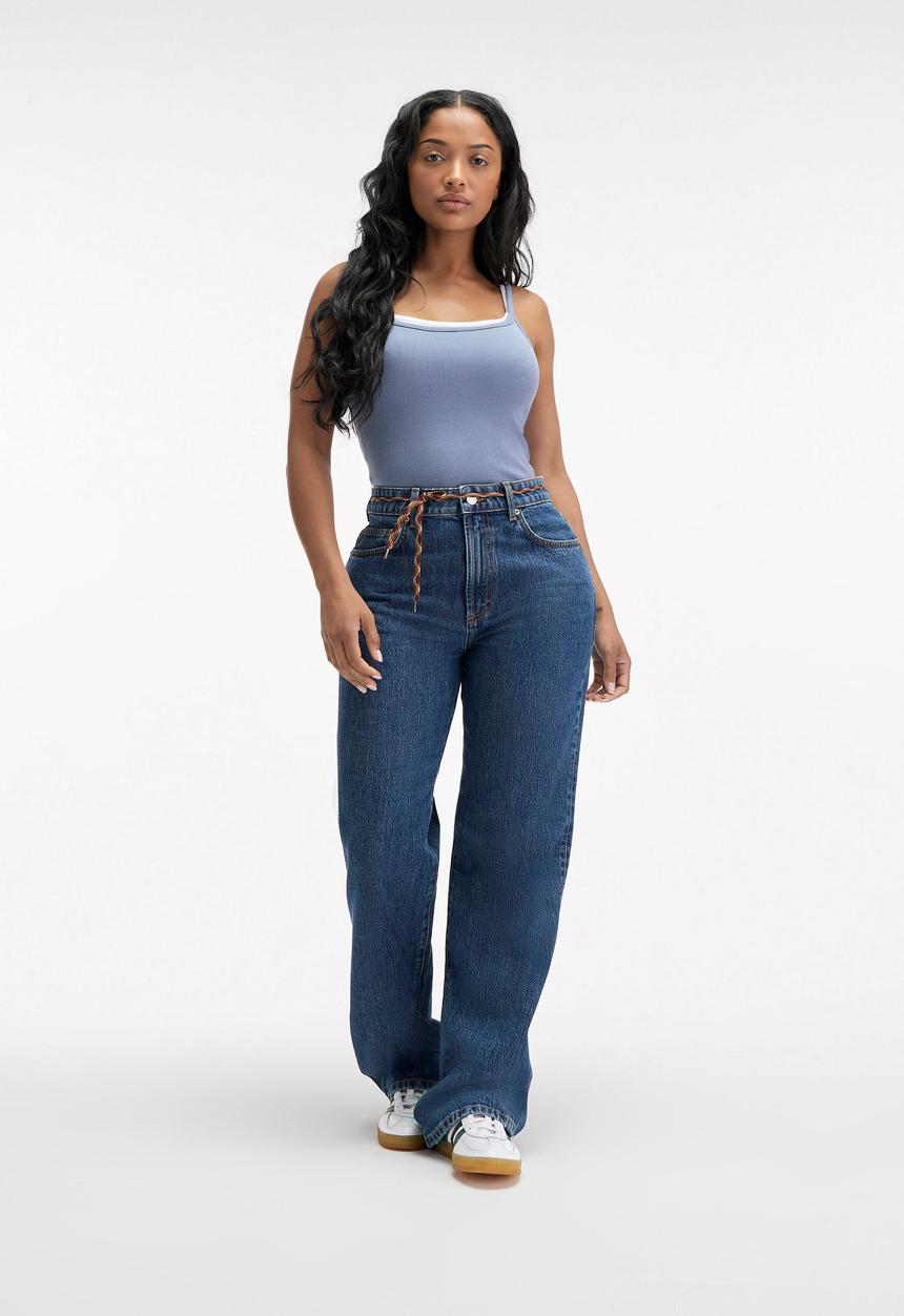 Cotton On - Plus curvy 91 straight jean - celeste blue