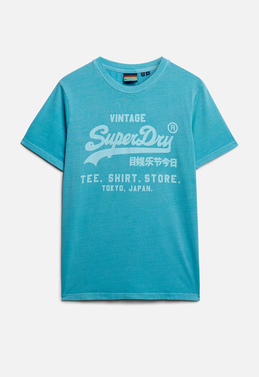 Superdry. - Vl Neon Relaxed Tee - Neon Sky Blue