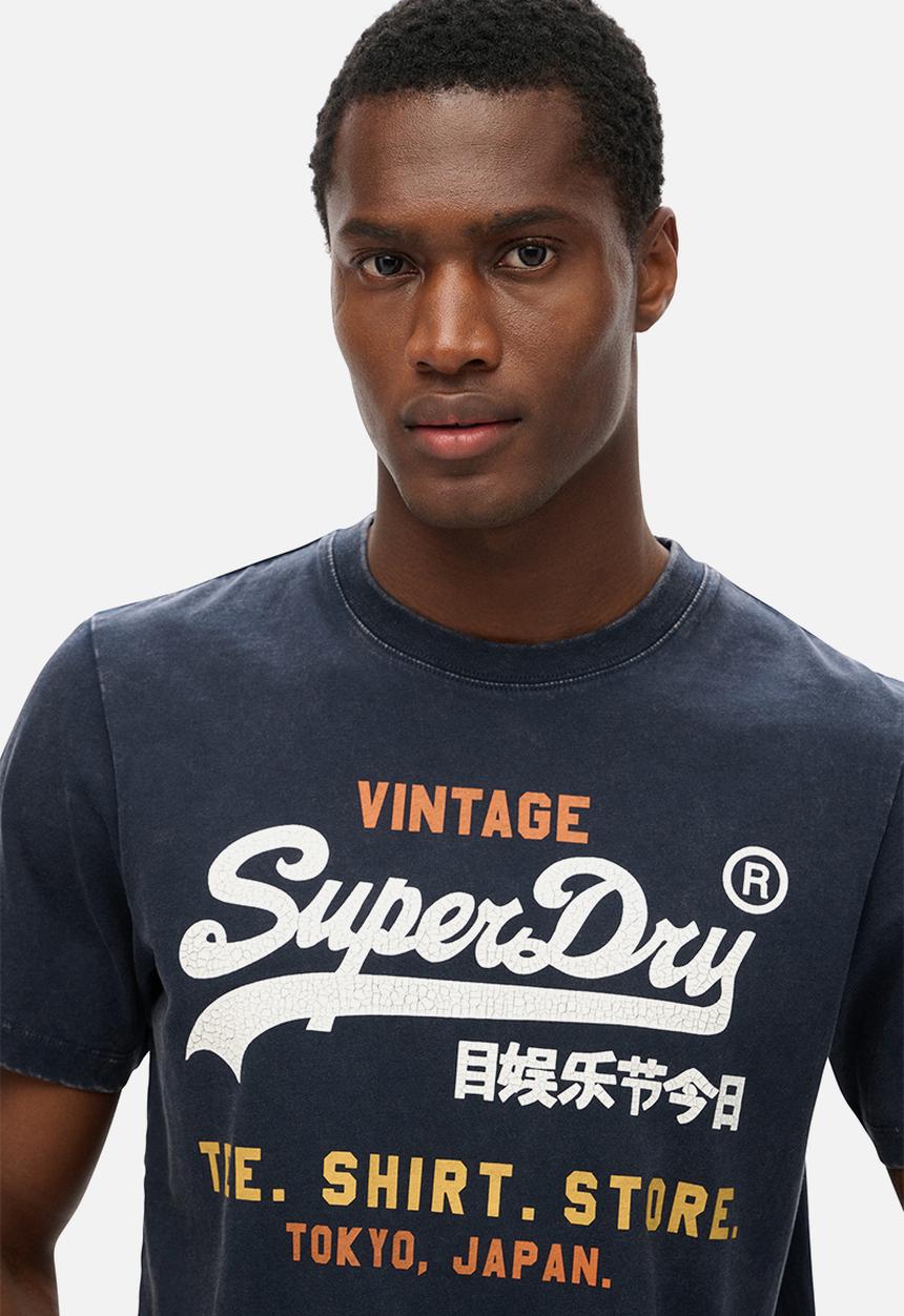 Superdry. - Vl Cali Relaxed Tee - Nautical Navy