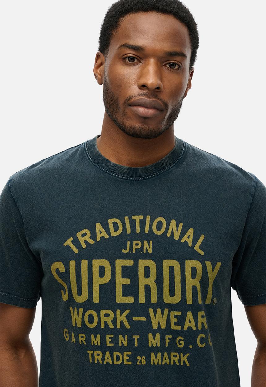 Superdry. - Machined Goods Workwear Tee - Eclipse Navy
